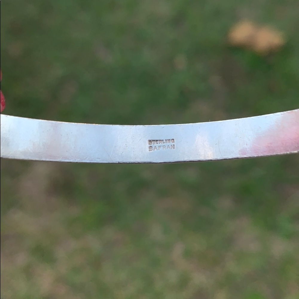Vintage Sterling Silver Safran Bangle Bracelet - Picture 9 of 15